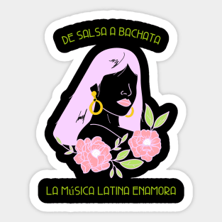 De salsa a bachata, la música latina enamora. Sticker